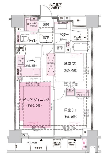 シティハウス月島駅前キャピタルコート 間取り