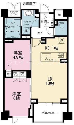 プレミアスイート外苑の杜 間取り