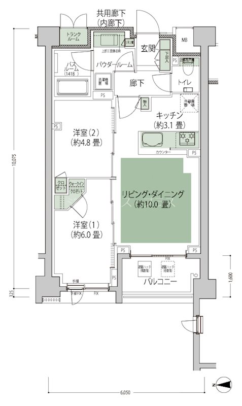プレミアスイート外苑の杜 間取り