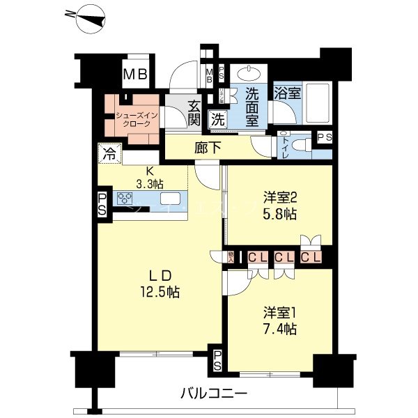 ブランズ渋谷常盤松 間取り