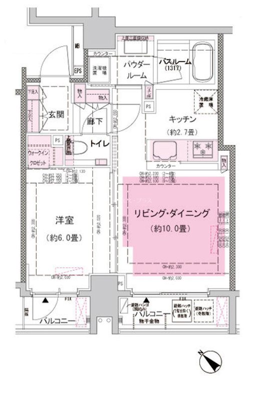 シティハウス月島駅前キャピタルコート 間取り